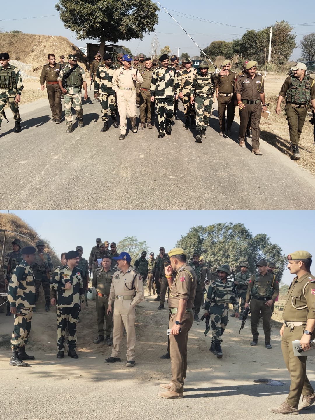 'Police, BSF Conducts joint Patrolling along Indo-Pak Border in Samba'